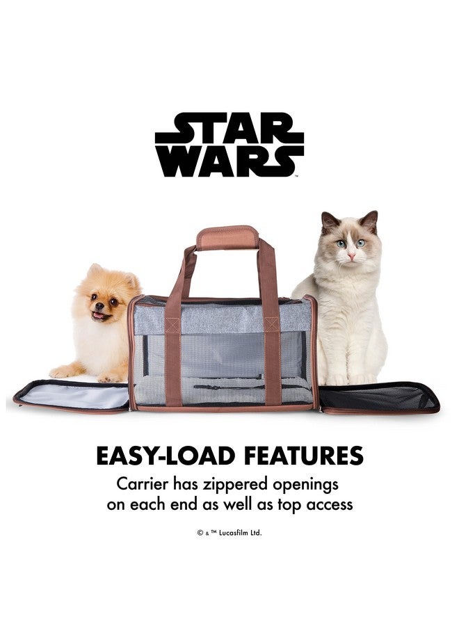 Star Wars for Pets The Mandalorian Soft Pet Carrier “Wherever I go, he goes” Gray & Brown | for Pets 15 x 9 x 9 Dog Travel Bag| Luggage Carrier for Dogs, Fits Under Plane Seat (FF19733) - Image 3