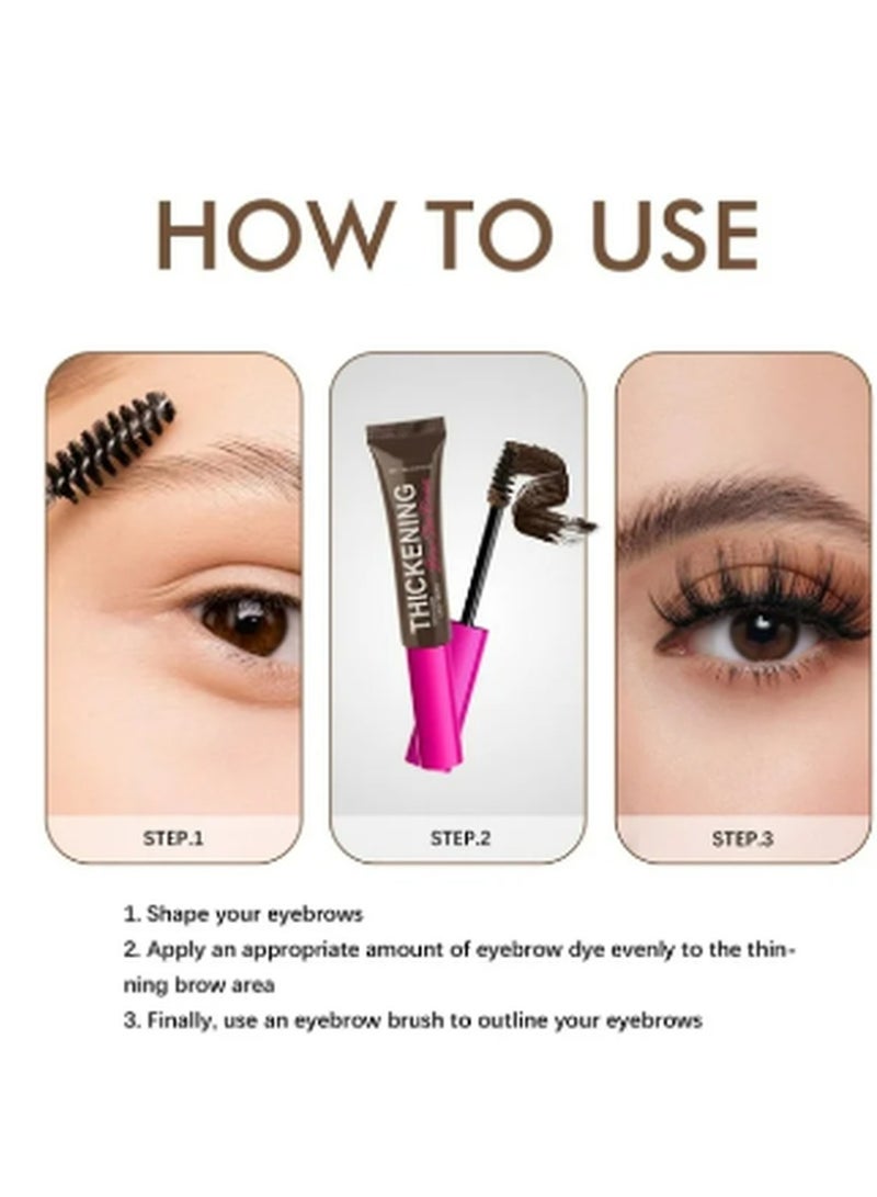 EELHOE Waterproof Tinted Brow Gel, Long-lasting Eyebrow Shaping Makeup Gel, Liquid Thickening Brow Mascara, Smudge-Resistant, Flake-Resistant, Volumizing Enhance Brow Mascara (Cool Gray Brown) - Image 5