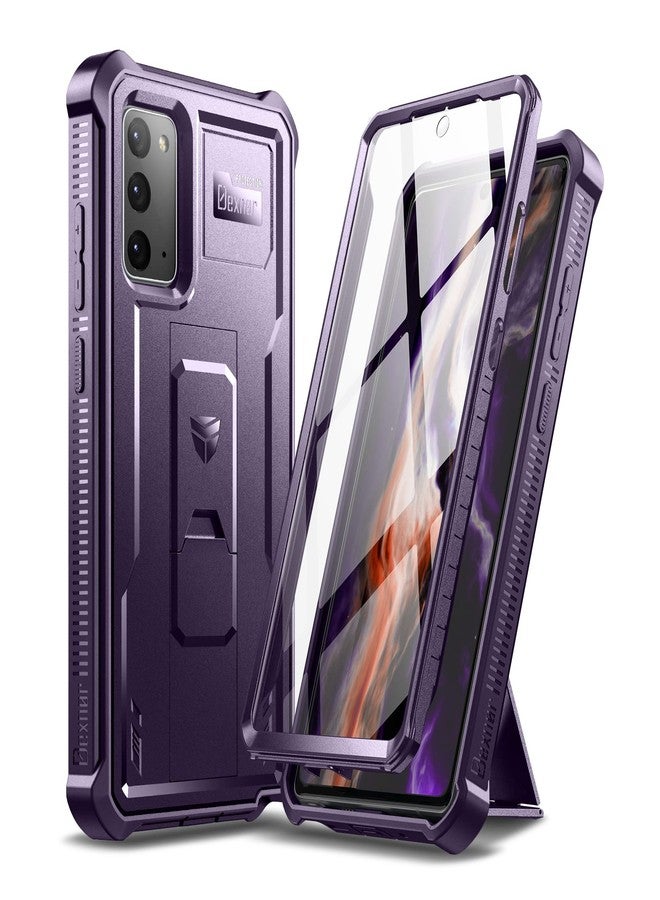 Dexnor for Samsung Galaxy Note 20 5G Case, [Built in Screen Protector and Kickstand] Heavy Duty Military Grade Protection Shockproof Protective Cover for Samsung Galaxy Note 20,Violte