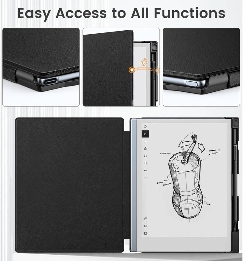 Vurtboly Case Compatible for Remarkable 2 Tablet, Slim Lightweight Stand Hard Back Shell Protective Cover with Pen Holder Compatible with Remarkable 2 Paper Tablet 10.3" 2020 Released (Brown) - Image 5