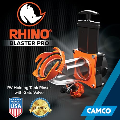Camco Rhino Blaster RV Tank Rinser with Gate Valve & Backflow Preventer RV Accessories for Waste Tank Cleaning - Essential Camper Supplies for Odor Control and Sensor Maintenance - (39086) - Image 2