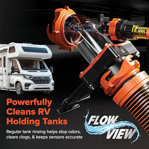 Camco Rhino Blaster RV Tank Rinser with Gate Valve & Backflow Preventer RV Accessories for Waste Tank Cleaning - Essential Camper Supplies for Odor Control and Sensor Maintenance - (39086) - Image 3