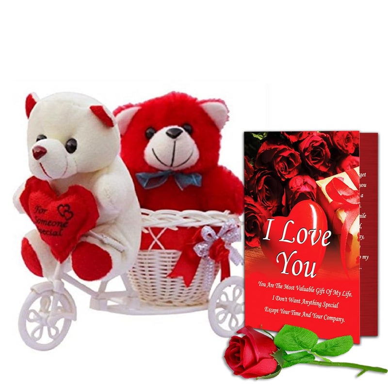 ME  YOU ME YOU Valentines Gift Hamper for GirlfriendWife Rose Day Chocolate Day Hug Day Gift Romantic Gift Valentines Week Day Gift Soft Toy Love Greeting Card Artificial Red Rose - Image 1