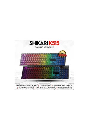 Fantech Shikari K515 RGB Membrane Gaming Keyboard with Advance Anti-Ghosting  With transparent buttons for better visibility of the lights. - pzsku/Z11F5E78D4E3E21EF9B83Z/45/1749831225/0c918f63-9530-4854-838b-3e8755c4aaa8