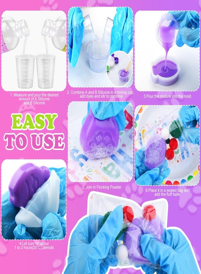 Limino Liquid Silicone for Taba Squishy Kit - 18oz 1:1 AB Ratio Mixed Super Soft Silicone Rubber for Squishy Maker, Perfect DIY Stress Relief Making Kit, Meaningful Gift for DIY Craft Makers, with 4 Molds - Image 5