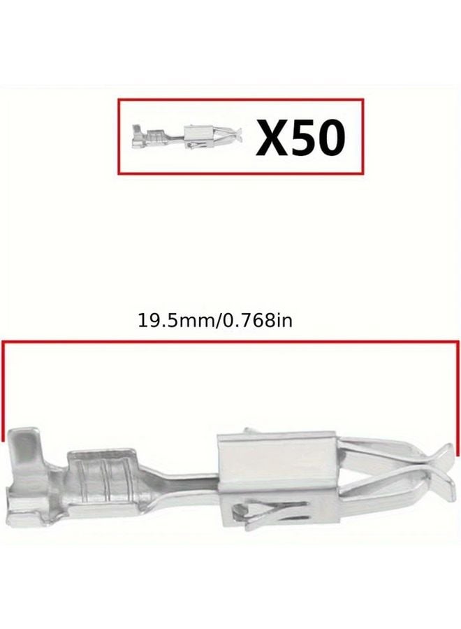 50 قطعة من أطراف موصلات الأسلاك الكهربائية للسيارات الثقيلة المتوافقة مع فولكس فاجن أودي جولف جيتا باسات تي تي تي إس - Image 5