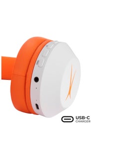 Altec Lansing Kid Safe Noise Cancelling Wireless Headphones 30 Hours Play Time, 85dB Volume Limit, Foldable Design, Powerful Sound, Active Noise Cancellation, Splash resistant IPX4, Orange  - Image 5