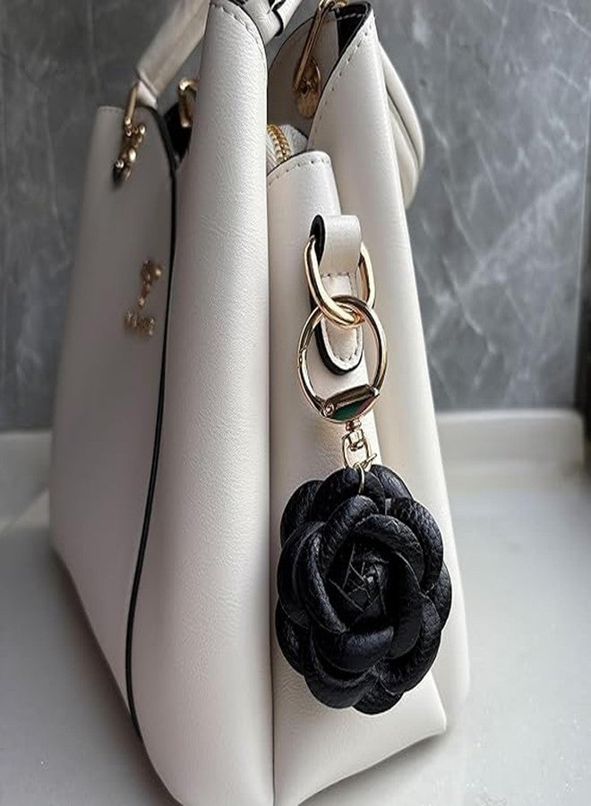 Hoheng Bag Charms for Tote Bags Flower Purse Charms for Handbags Leather Bag Charm Flower Keychain Women's Birthday Gifts - Image 5