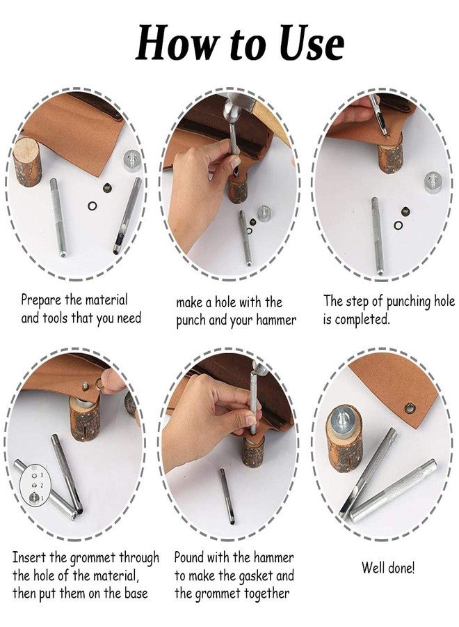 Mesee 600 Sets Grommet Kits 3/16 Inch Multi-Color Metal Eyelets Kit with Grommets Installation Tools, Clothing Eyelet Set for Bag Shoes Leather Paper Crafts DIY Project, 12 Colors - Image 5