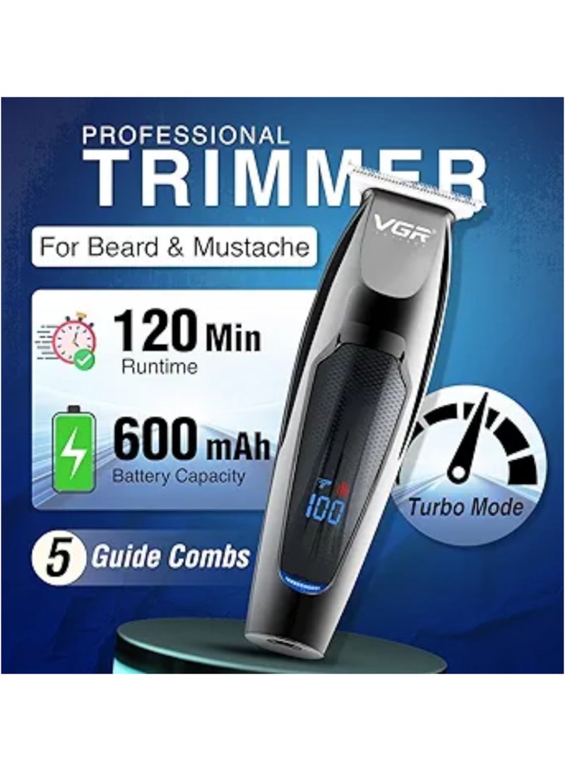 V-070 Professional Cordless Hair Clipper for Men - Rechargeable with LED Display - Image 4