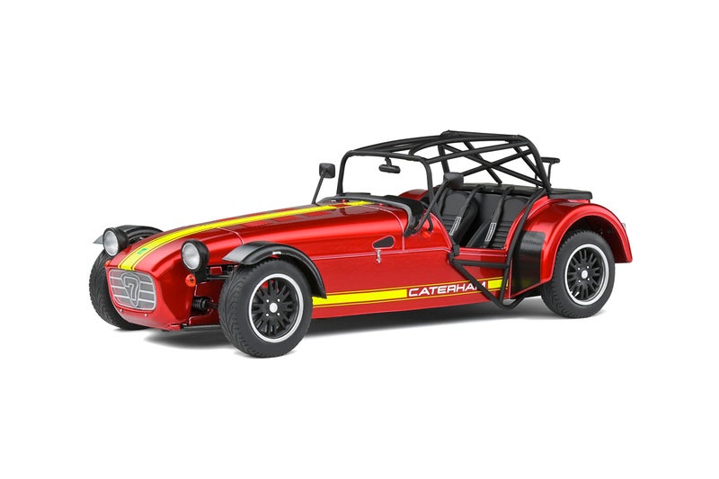 solido S1801804 Caterham Collectible Miniature Car, Red/Yellow, 1:18 - Image 1