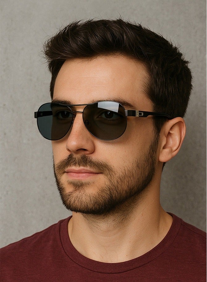 Deyvi Men Metal Sunglasses Eyewear UV 400 Protection  for Driving and Travelling, Birthday Gift Full Rim - Image 1