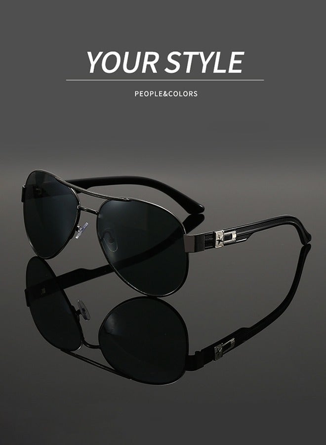 Deyvi Men Metal Sunglasses Eyewear UV 400 Protection  for Driving and Travelling, Birthday Gift Full Rim - Image 2