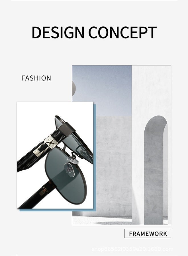 Deyvi Men Metal Sunglasses Eyewear UV 400 Protection  for Driving and Travelling, Birthday Gift Full Rim - Image 3