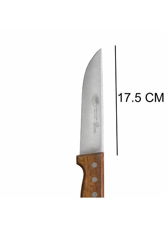 Hic 🔪 Professional 17.5cm Chopping Knife – Strong Blade with Premium Wooden Handle - Image 4