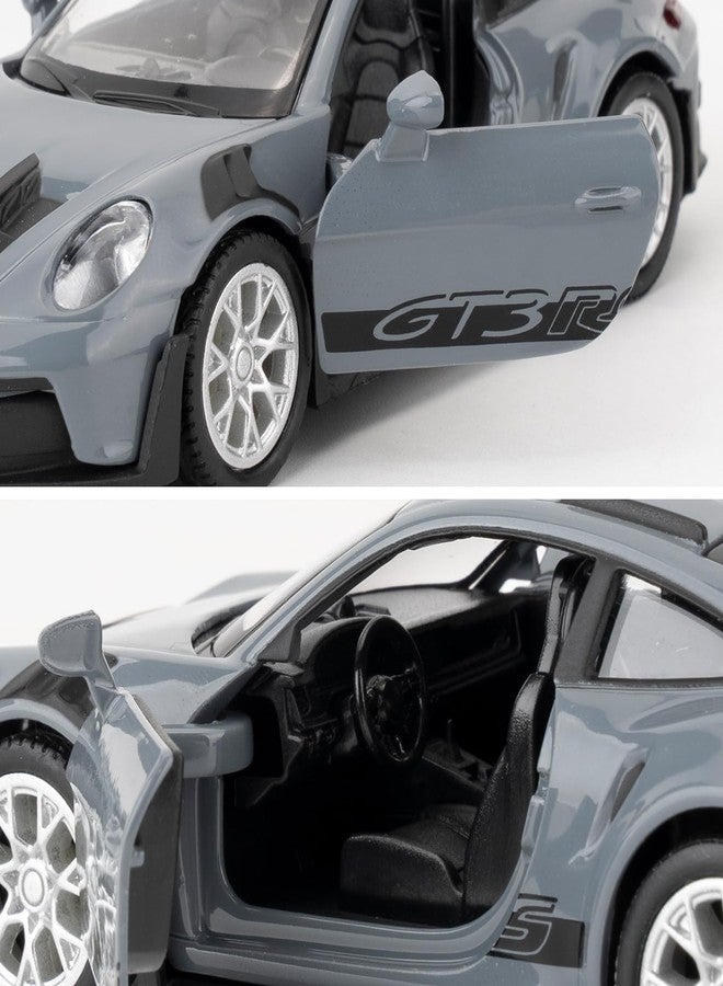 RMZ City 1:36 Scale Porsche 911 GT3 RS Car Model, Diecast Pull Back Vehicles, Model Toy Cars, Doors Open, Collection Kids Toy for Aged 3 and up, Gift Gray - Image 4