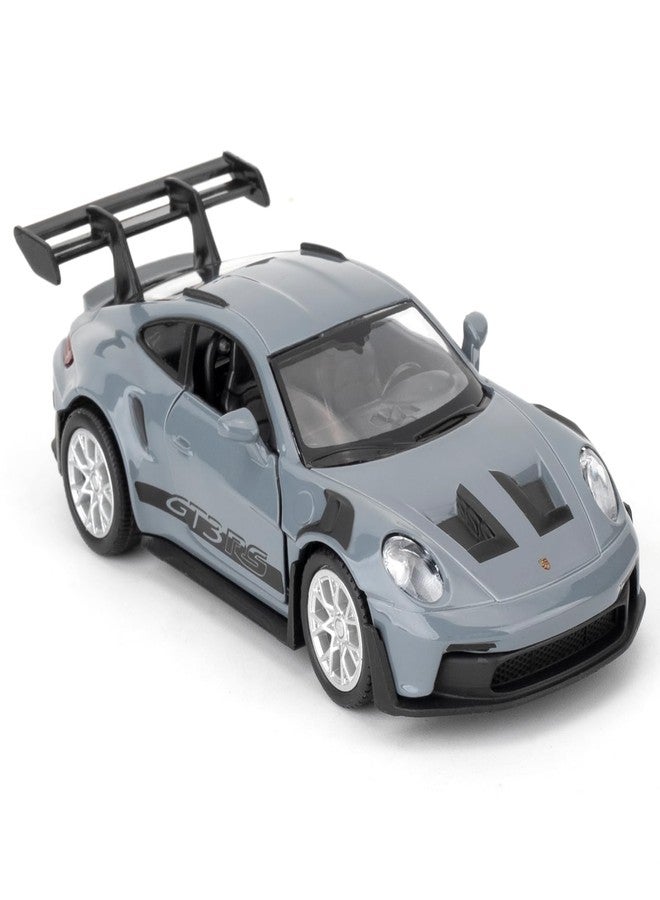 RMZ City 1:36 Scale Porsche 911 GT3 RS Car Model, Diecast Pull Back Vehicles, Model Toy Cars, Doors Open, Collection Kids Toy for Aged 3 and up, Gift Gray - Image 1