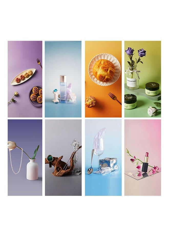 ZUOMIDIE 8PCS 16Patterns Photography Background Paper with T-Shape Backdrop Stand - Image 2