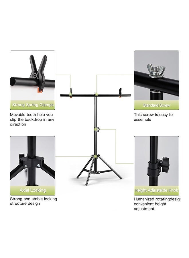 ZUOMIDIE 8PCS 16Patterns Photography Background Paper with T-Shape Backdrop Stand - Image 4