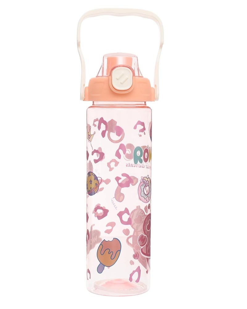 AG-5 2310N Acrylic Kids' Water Bottle for School 800ml, with Handle And Phone Holder - Multi Colour