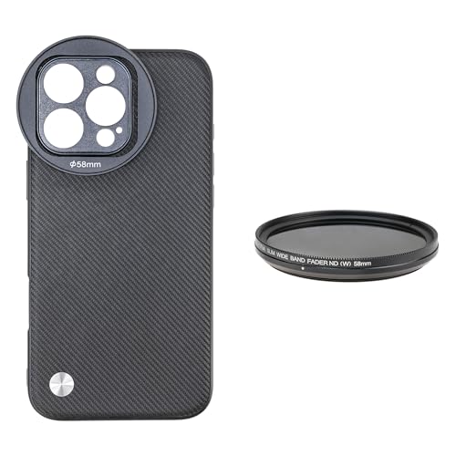 FOTGA Black Shockproof Phone Case Smartphone Case for iPhone 16 Pro 58mm Variable ND2ND400 ND Filter - Image 1