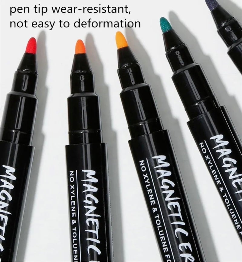 BUZZ COOL White Board Marker | Magnetic Dry Erase Fine Tip Whiteboard Marker | Non-Toxic Low-Odor Dry Erase Marker | Magnetic Marker Pen for Fridge Whiteboard | Teacher, School Supplies (12 Colors) - Image 5