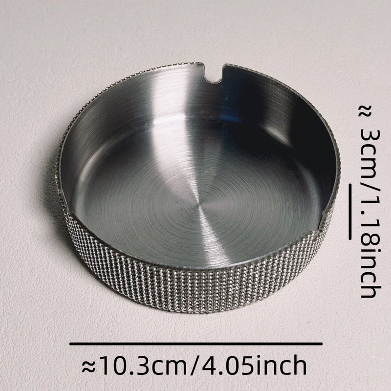 1PC Stainless Steel Windproof Ashtray Large Rhinestone Sparkling Ash Catcher - Image 3