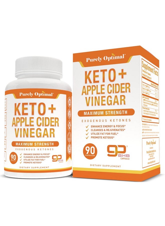 Purely Optimal - Premium Keto Pills + Apple Cider Vinegar Capsules (Bhb Keto Diet Pills For Women Men) - Image 1