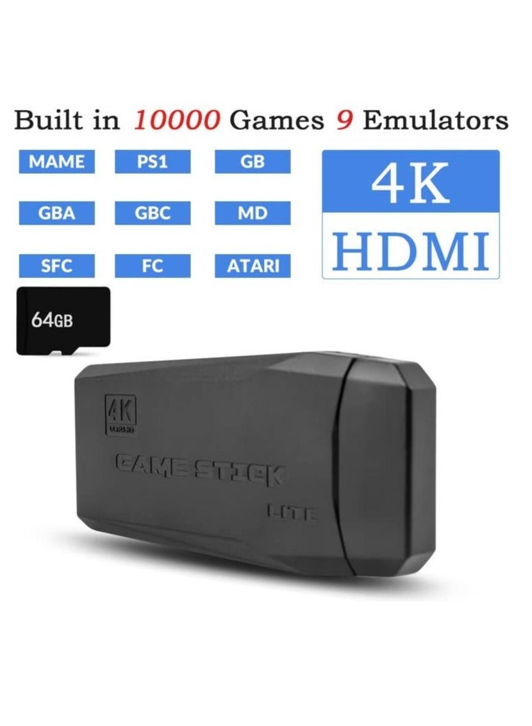 ELTRAZONE Wireless Retro Game Console, Plug and Play Video Game Stick Built in 10000+ Games,9 Classic Emulators, 4K High Definition HDMI Output for TV with Dual 2.4G Wireless Controllers - Image 2