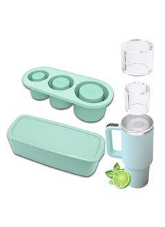 XiuWoo Ice Cube Tray Molds for Cups, Silicone Maker With Lid, Making 3 Hollow Cylinder Molds, 30-40 Oz Cups Chilling Cocktails, Whiskey, Drinks, Coffee  - Image 1