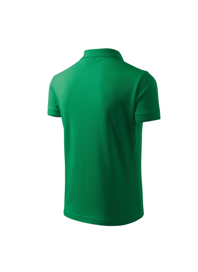 PRINTSHOP4ME Basic Adult Unisex Polo Short Sleeve Tshirt 220 GSM Green  - Image 4