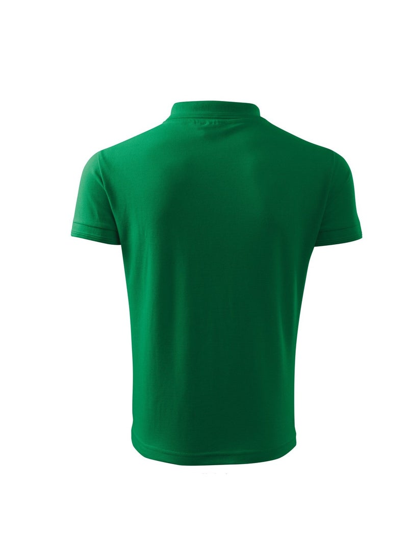PRINTSHOP4ME Basic Adult Unisex Polo Short Sleeve Tshirt 220 GSM Green  - Image 2