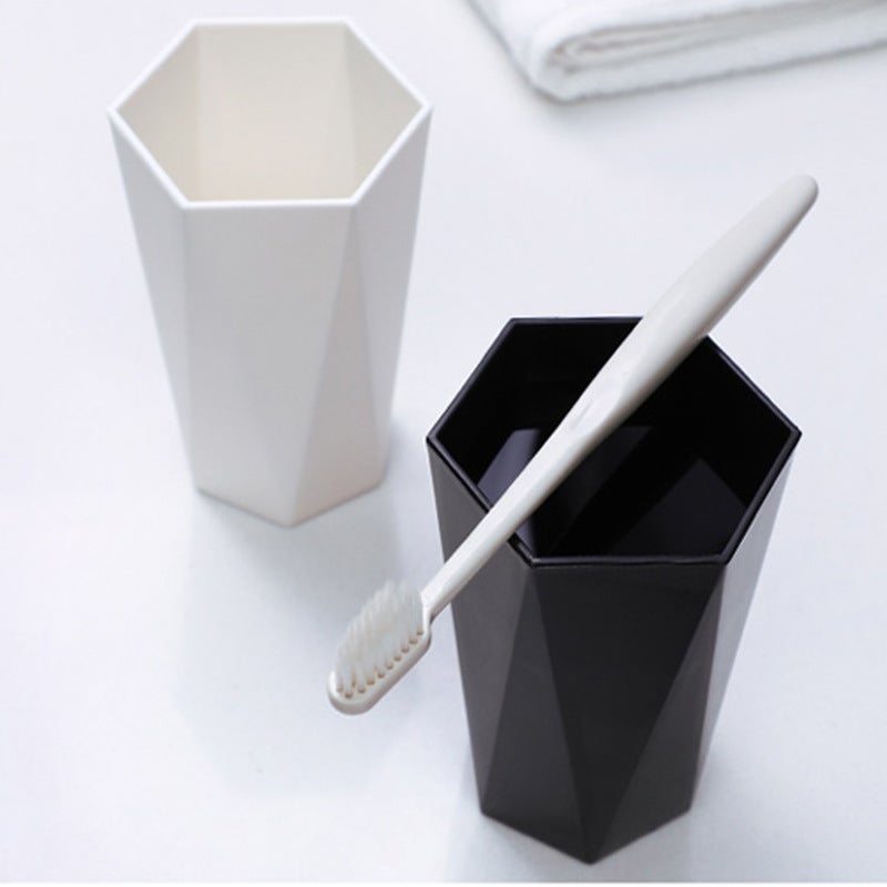 Household Nordic Color Diamond Wash Cup Brush Cup Plastic Fashion Simple Student Couple Dormitory Creative Mouthwash Cup - Image 3