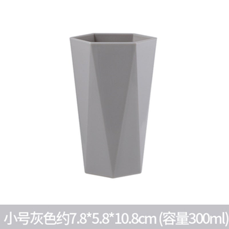 Household Nordic Color Diamond Wash Cup Brush Cup Plastic Fashion Simple Student Couple Dormitory Creative Mouthwash Cup - Image 1