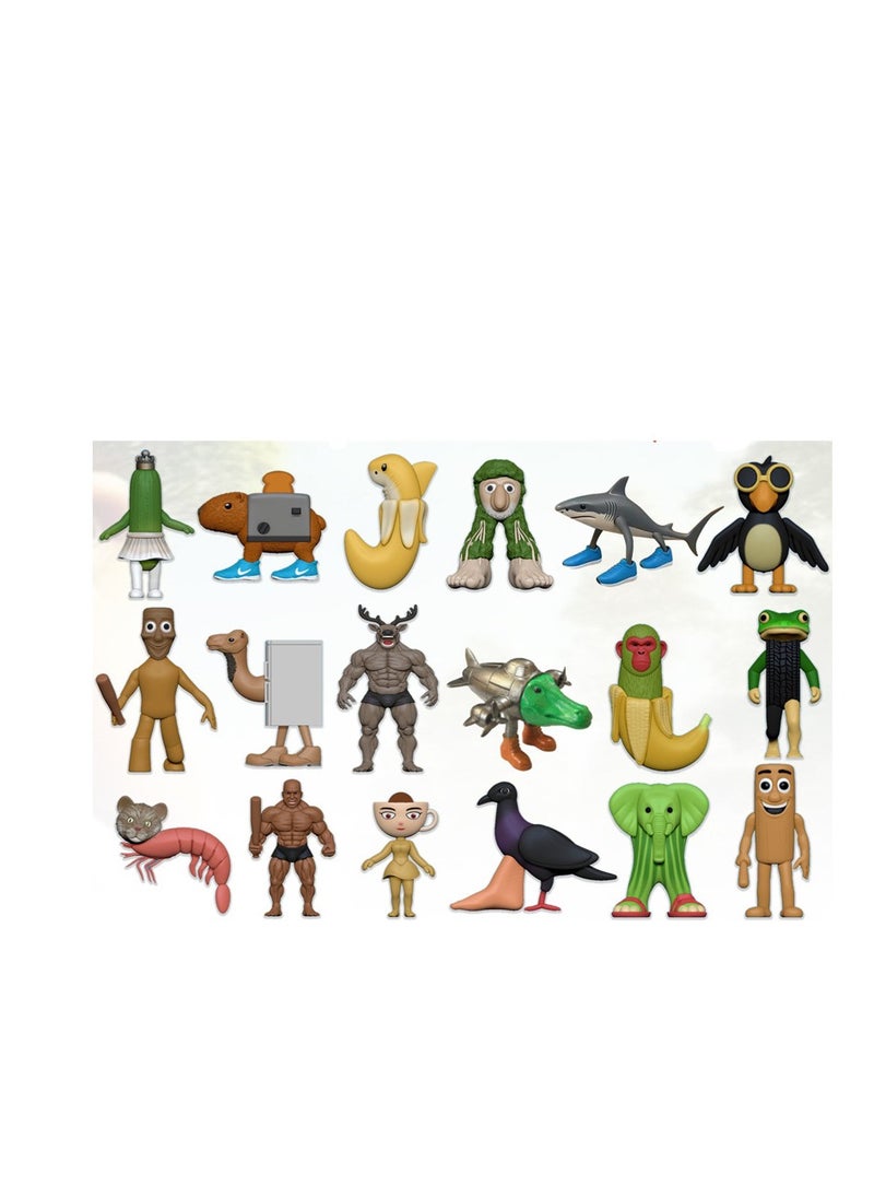 Y&D 18 pcs TungTungSahur Figure Toys For Fans  Series Figures Model Birthday Cake Toppers 