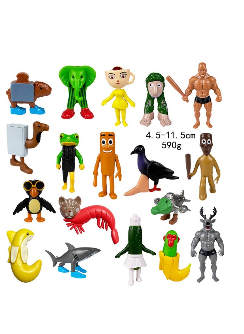 Y&D 18 pcs TungTungSahur Figure Toys For Fans  Series Figures Model Birthday Cake Toppers