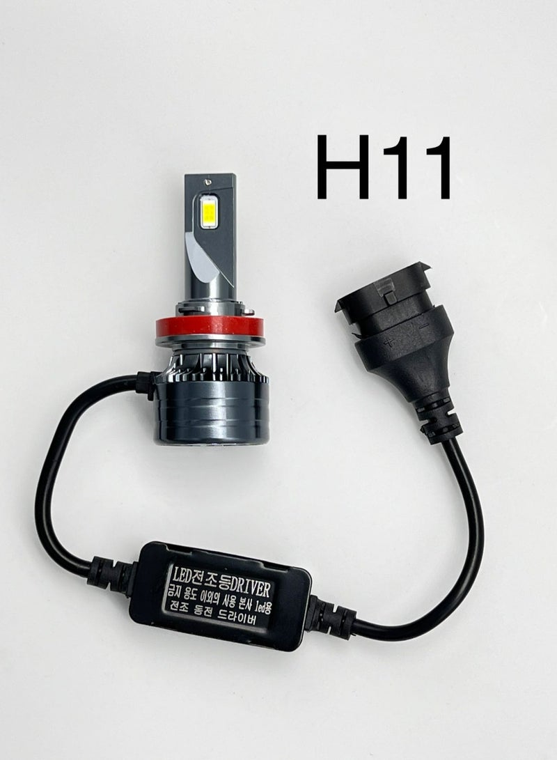 general Generic 2Pcs H11 LED Headlight Bulbs with Super Bright Cool White Hi/Lo Beam LED Bulbs Plug and Play(Korea) - Image 1