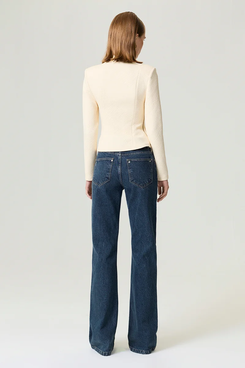 نوكتورن بلوزة بسحاب أمامي بنقوش