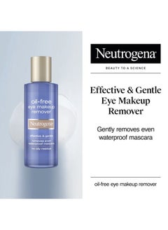 Neutrogena Gentle Oil-Free Eye Makeup Remover & Cleanser for Sensitive Eyes, Non-Greasy Makeup Remover, Waterproof Mascara Remover, Dermatologist & Ophthalmologist Tested, 8 fl. oz  - Image 2