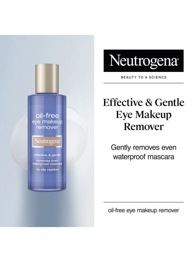 Neutrogena Gentle Oil-Free Eye Makeup Remover & Cleanser for Sensitive Eyes, Non-Greasy Makeup Remover, Waterproof Mascara Remover, Dermatologist & Ophthalmologist Tested, 8 fl. oz - Image 2