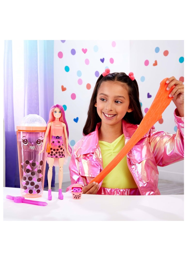 Barbie - Pop Reveal Pink Wick Blonde Doll with Tumbler Wizard Mochi Bubble Tea with Ice Cubes Reveal Clothes, Pets and Surprise Accessories, Toy +3 Years Old - Image 1