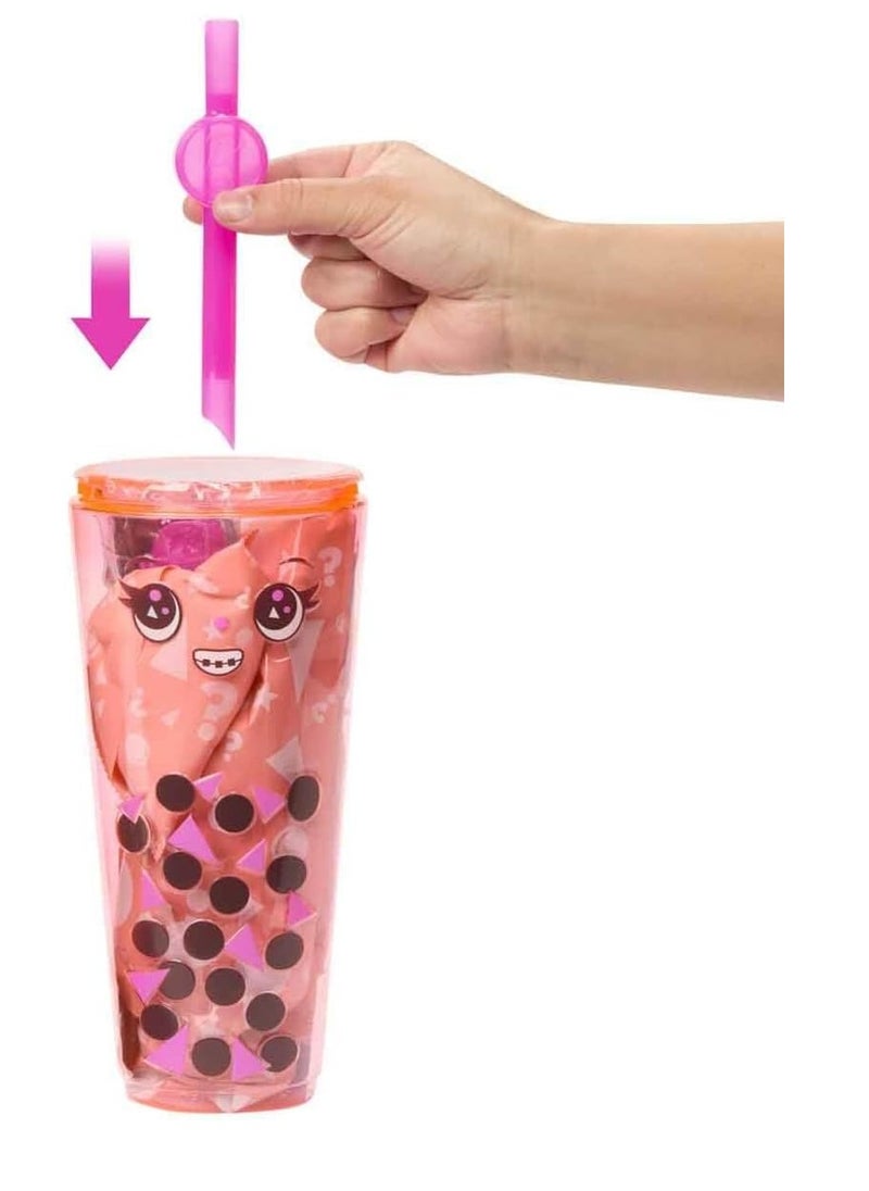 Barbie - Pop Reveal Pink Wick Blonde Doll with Tumbler Wizard Mochi Bubble Tea with Ice Cubes Reveal Clothes, Pets and Surprise Accessories, Toy +3 Years Old - Image 1