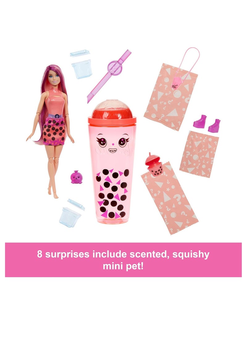 Barbie - Pop Reveal Pink Wick Blonde Doll with Tumbler Wizard Mochi Bubble Tea with Ice Cubes Reveal Clothes, Pets and Surprise Accessories, Toy +3 Years Old - Image 1