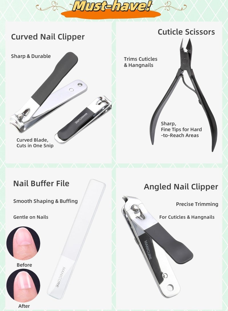 18 في 1 مسمار كليبر تقليم أظافر مجموعة بنفسجي حالم - Image 3