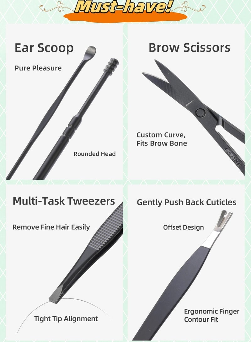 18 في 1 مسمار كليبر تقليم أظافر مجموعة بنفسجي حالم - Image 4