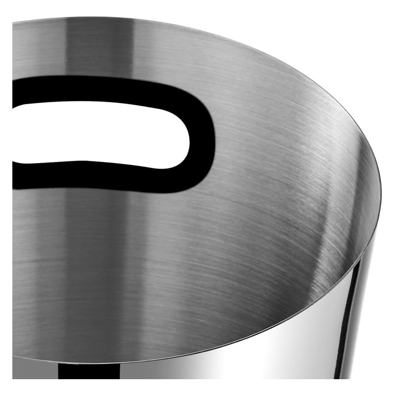 يُسلِّم دلو ثلج، دلو مشروبات قطري من الفولاذ المقاوم للصدأ سعة 4 كوارت مع مقبض، مناسب لحانات الكوكتيل والنبيذ والحفلات المنزلية (ذهبي) - Image 3