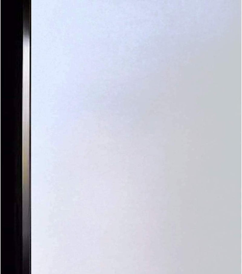 DUOFIRE Privacy Window Film Frosted Glass Film Matte White Static Cling Glass Film No Glue Anti-UV Window Sticker Non Adhesive for Privacy Office Meeting Room Bathroom Living Room DS001W 23.6x118in - Image 1