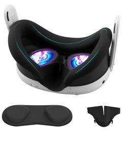 XICEN Silicone Face Pad Cover for Meta Quest 3 Face Cushion Washable Sweat-proof Non-Slip Nose Pad and Lens Cover Protector with Light Blocking  - Image 1