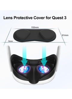 XICEN Silicone Face Pad Cover for Meta Quest 3 Face Cushion Washable Sweat-proof Non-Slip Nose Pad and Lens Cover Protector with Light Blocking  - Image 5