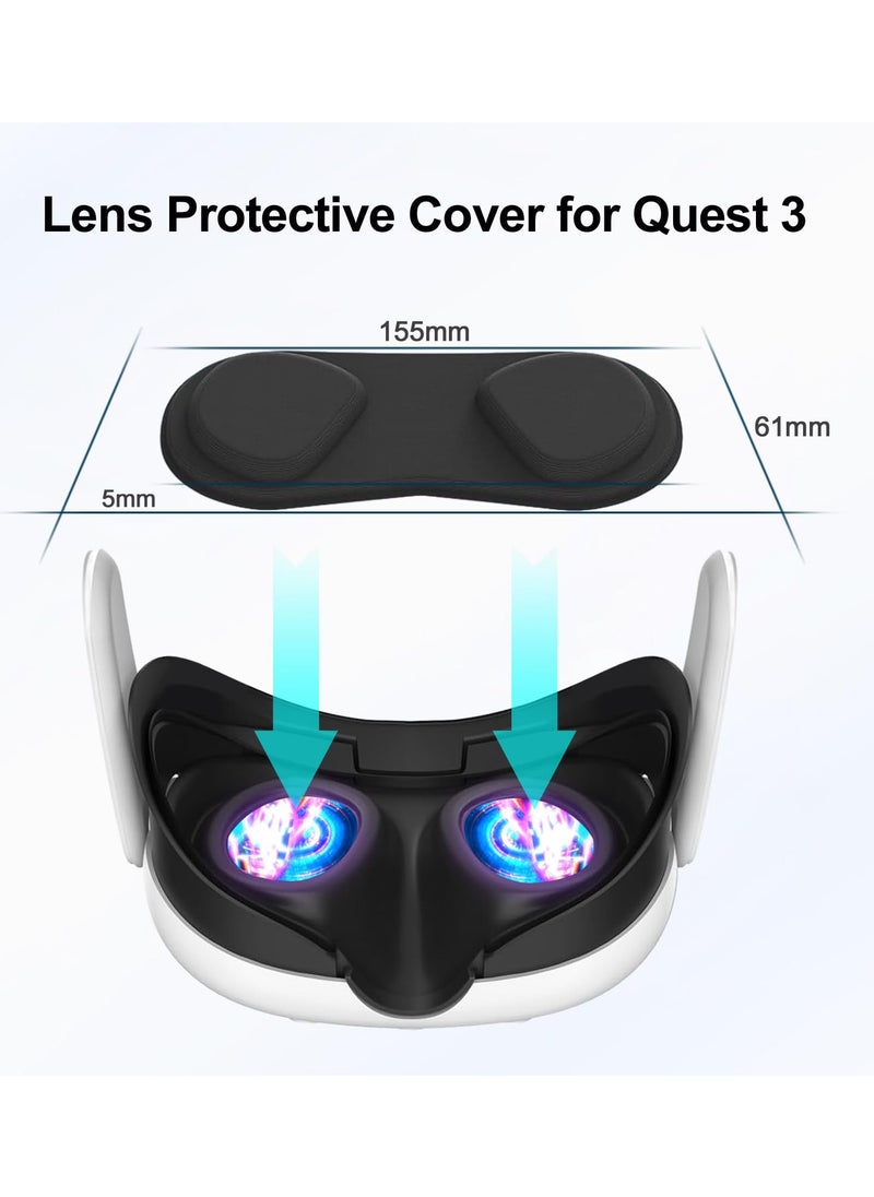 XICEN Silicone Face Pad Cover for Meta Quest 3 Face Cushion Washable Sweat-proof Non-Slip Nose Pad and Lens Cover Protector with Light Blocking  - Image 5